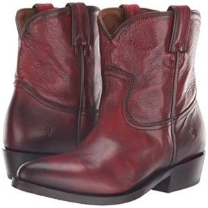🌻🌼Western Billy Short Boot Burnt Red 6.5🌻🌼